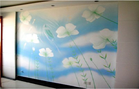 玉龙画墙绘怎么画好白云的蓬松感？