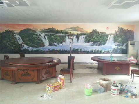 玉龙墙绘-写实风景