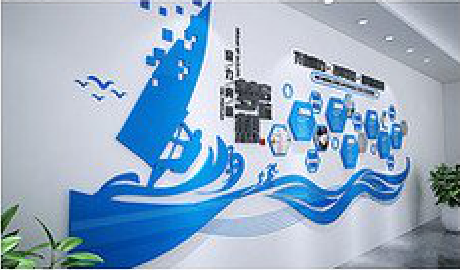 玉龙海浪主题文化墙如何设计？