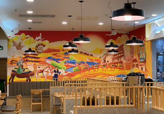 玉龙商业空间彩绘介绍。