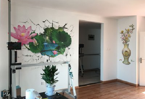 玉龙墙体彩绘相比墙纸的优势。