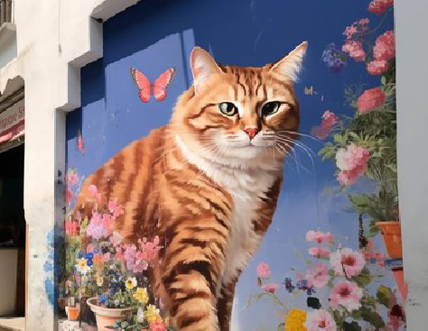 玉龙自己绘制有个性的手绘墙