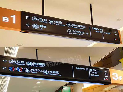 玉龙如何通过商场标识牌引导客流分布？