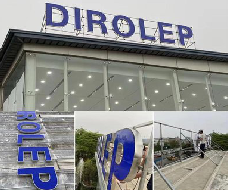 玉龙楼顶发光字安装的注意事项。